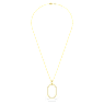Dextera pendant, Octagon shape, Medium, White, Gold-tone plated - Swarovski, 5642387