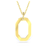 Dextera pendant, Octagon shape, Medium, White, Gold-tone plated - Swarovski, 5642387
