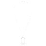 Dextera pendant, Octagon shape, Medium, White, Rhodium plated - Swarovski, 5642388