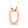 Dextera pendant, Octagon shape, White, Rose gold-tone plated - Swarovski, 5642389