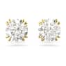 Uhančki Constella, Okrogli rez, Beli, PVD zlatega odtenka - Swarovski, 5642595