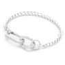 Dextera bracelet, Pavé, Mixed links, White, Rhodium plated - Swarovski, 5642597