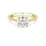 Constella cocktail ring, Round cut, Pavé, White, Gold-tone plated - Swarovski, 5642623