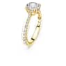 Constella cocktail ring, Round cut, Pavé, White, Gold-tone plated - Swarovski, 5642623