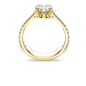 Constella cocktail ring, Round cut, Pavé, White, Gold-tone plated - Swarovski, 5642623
