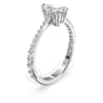 Millenia cocktail ring, Pear cut, Pavé, White, Rhodium plated - Swarovski, 5642632