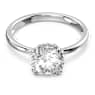 Constella cocktail ring, Round cut, White, Rhodium plated - Swarovski, 5642637