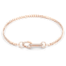 Dextera necklace, Pavé, Mixed links, White, Rose gold-tone plated - Swarovski, 5642687