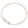 Dextera necklace, Pavé, Mixed links, White, Rose gold-tone plated - Swarovski, 5642687