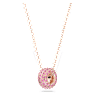 Dextera pendant, Pink, Rose gold-tone plated - Swarovski, 5642887