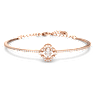 Swarovski Sparkling Dance bangle, Clover, White, Rose gold-tone plated - Swarovski, 5642925