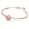 Swarovski Sparkling Dance bangle, Clover, White, Rose gold-tone plated - Swarovski, 5642925