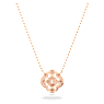 Swarovski Sparkling Dance necklace, Clover, White, Rose gold-tone plated - Swarovski, 5642928