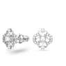 Swarovski Sparkling Dance set, Mixed cuts, Clover, White, Rhodium plated - Swarovski, 5642929