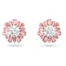 Idyllia Ohrstecker, Verschiedene Schliffe, Sonne, Rosa, Rhodiniert - Swarovski, 5642962