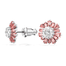 Idyllia 耳釘, 混合式切割, 太陽, 粉紅色, 鍍白金色 - Swarovski, 5642962