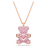 Teddy pendant, Bear, Pink, Rose gold-tone plated - Swarovski, 5642976