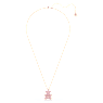 Teddy pendant, Bear, Pink, Rose gold-tone plated - Swarovski, 5642976