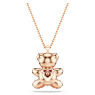 Teddy pendant, Bear, Pink, Rose gold-tone plated - Swarovski, 5642976