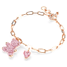 Teddy bracelet, Bear, Pink, Rose gold-tone plated - Swarovski, 5642978