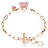 Teddy bracelet, Bear, Pink, Rose gold-tone plated - Swarovski, 5642978