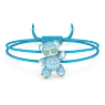 Pulsera Teddy, Oso, Azul, Baño de rodio - Swarovski, 5642980