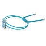 Pulsera Teddy, Oso, Azul, Baño de rodio - Swarovski, 5642980