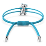 Pulsera Teddy, Oso, Azul, Baño de rodio - Swarovski, 5642980