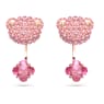 Teddy earring jackets, Bear, Pink, Rose gold-tone plated - Swarovski, 5642982