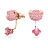 Teddy earring jackets, Bear, Pink, Rose gold-tone plated - Swarovski, 5642982