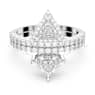Ortyx ring, Mixed cuts, White, Rhodium plated - Swarovski, 5642986