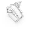 Ortyx ring, Mixed cuts, White, Rhodium plated - Swarovski, 5642986