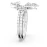Ortyx ring, Mixed cuts, White, Rhodium plated - Swarovski, 5642986