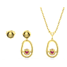 Cariti セット, あずき, レッド, ゴールドトーン・プレーティング - Swarovski, 5643912