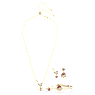 Cariti set, Red bean ice, Red, Gold-tone plated - Swarovski, 5643913