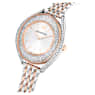 Reloj Crystalline Aura, Fabricado en Suiza, Brazalete de metal, Tono oro rosa, Combinación de acabados metálicos - Swarovski, 5644075