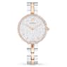 Cosmopolitan watch, Swiss Made, Metal bracelet, White, Mixed metal finish - Swarovski, 5644081
