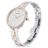 Cosmopolitan watch, Swiss Made, Metal bracelet, White, Mixed metal finish - Swarovski, 5644081