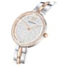 Cosmopolitan watch, Swiss Made, Metal bracelet, White, Mixed metal finish - Swarovski, 5644081