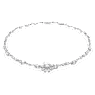 Gema necklace, Mixed cuts, Flower, White, Rhodium plated - Swarovski, 5644666