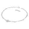 Gema necklace, Mixed cuts, Flower, White, Rhodium plated - Swarovski, 5644666
