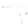 Stella necklace, Star, White, Rhodium plated - Swarovski, 5645379