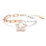 Stella Armband, Pavé, Stjärna, Vit, Roséguldfärgad plätering - Swarovski, 5645461