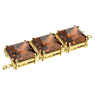 Extension Millenia, Taille Carré, Marron, Placage de ton or - Swarovski, 5645623