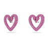 Orecchini a clip Sublima, Cuore, Grandi, Viola, Placcato rodio - Swarovski, 5646573