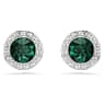 Clous d'oreilles Una Angelic, Taille ronde, Vertes, Métal rhodié - Swarovski, 5646714