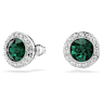 Clous d'oreilles Una Angelic, Taille ronde, Vertes, Métal rhodié - Swarovski, 5646714