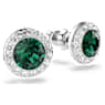 Clous d'oreilles Una Angelic, Taille ronde, Vertes, Métal rhodié - Swarovski, 5646714