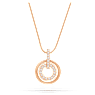 Circle pendant, Round shape, White, Rose gold-tone plated - Swarovski, 5646721