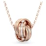 Further pendant, Intertwined circles, White, Rose gold-tone plated - Swarovski, 5646722